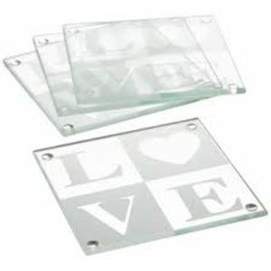 Kate Aspen Set of 4 Packaged LOVE Coasters